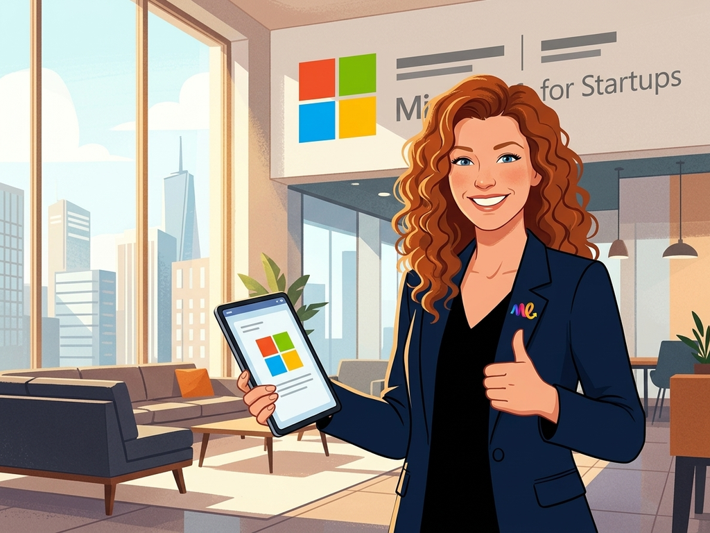 Microsoft mark for the Microsoft for Startups milestone