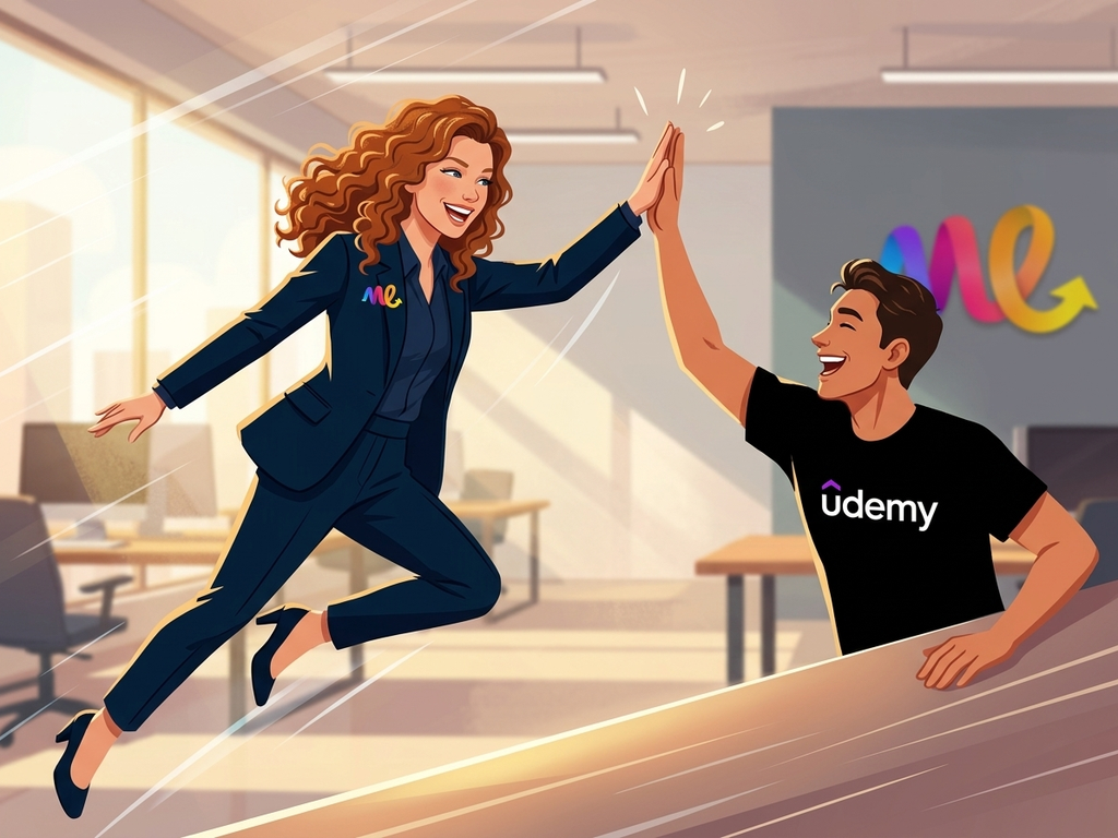 Udemy logo for the Udemy partnership milestone
