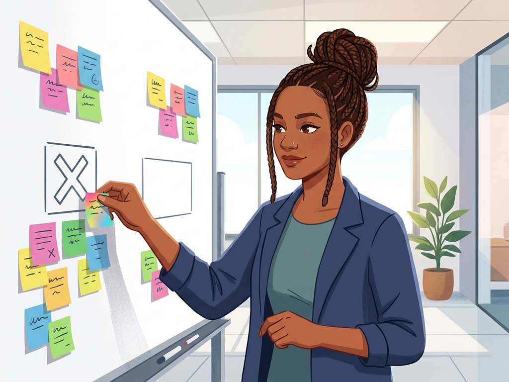 A woman in her late 30s with warm brown skin looking directly at the viewer, her expression calm and confident, representing candidates who do not fit a traditional mold.