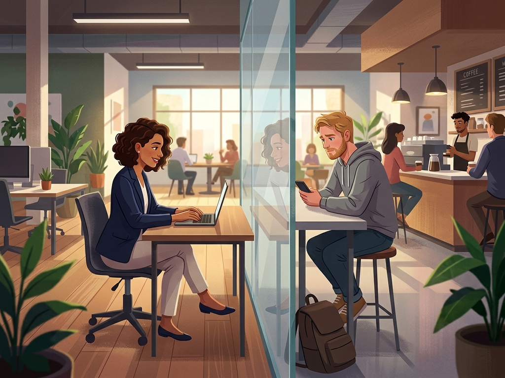 Two people sitting on opposite sides of a glass partition, one a recruiter and one a candidate, reaching toward each other through the barrier.